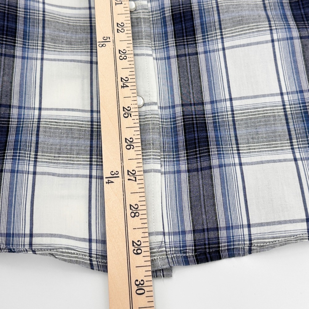Levi Strauss & Co Shirt Mens‎ Large Blue Plaid Long Sleeve Pearl Snaps Western - Picture 10 of 10